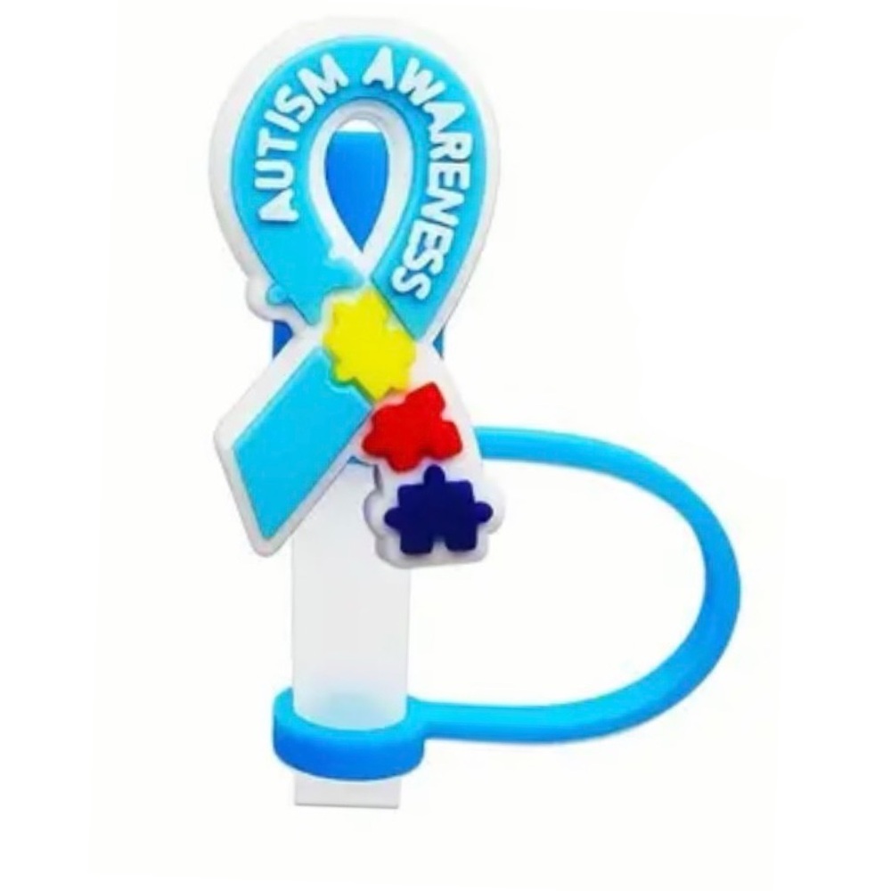 Straw Topper, Autism Awareness, Fits 10mm Straw, NEW
